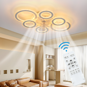 Smart Ceiling Fan with Lights Reversible Dimmable LED Ceiling Light Fan & Remote