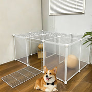 16 Panel Pet Dog Pen Foldable Cat Puppy Rabbit Playpen Indoor Enclosure Run Cage