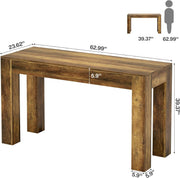 63'' Long Bar Table Modern Rectangular Counter Height Pub Table for Bistro,Bars