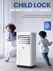 Portable Air Conditioner 9000 BTU 4-in-1 Dehumidifier Cooling Fan Remote Control