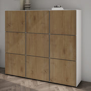 Shoe Storage Cabinet Wooden Shoe Rack Space-saving 3 Units 6 Tiers Many Colors