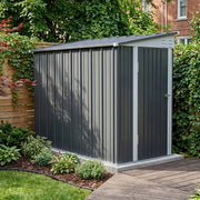 8x4FT Metal Garden Shed Lockable Tool Storage House Weatherproof Outdoor Sheds