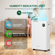 Philodeco 20L/Day Dehumidifier 5.5L Tank Timer Display Hose Laundry Condensation