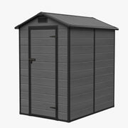 Weatherproof Plastic Garden Shed 4X6ft Outdoor Tool Storage House with Window
