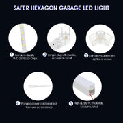 14 Hexagon LED Lighting Detailing Garage Workshop Retail Car Showroom UK