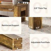 63'' Long Bar Table Modern Rectangular Counter Height Pub Table for Bistro,Bars