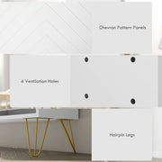 Narrow Shoe Storage Cabinet with 4 Flip Drawers for 16 Pairs of Shoes