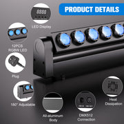 12x20W Stage Moving Head Beam Bar Light DMX RGBW DJ Disco Party Wall Wash Lights