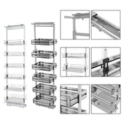 6 TIERS 300MM/400MM KITCHEN CABINET LARDER PULL OUT SOFT CLOSE UNIT 1850-2150MM