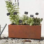 Corten Steel Rectangle Planter Garden Plants Pot Indoor Outdoor Trough Tub Box