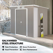 7x4ft Garden Bike Shed Outdoor Patio Tools Storage Lockable Double Doors Vents