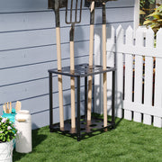 GARDEN TOOL STORAGE RACK WITH ORGANISER FOR SHED/GARAGE HOLDER TIDY FREESTANDIN