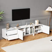 Modern White TV Unit for TVs up to 85
