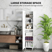 High Gloss Slimline Bathroom Tallboy Free Standing Cabinet Tall Storage Cupboard