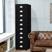 3-10 Drawer Metal Filing Cabinet Cupboard on Castors Cabinet Storage Home Office