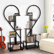 6 Tier Metal Plant Stand Heart-shape/Moon Rack Flower Pot Shelf Indoor Outdoor