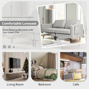 Modern Upholstered Loveseat Sofa 2-Seat Sofa Couch w/ Seat Cushions