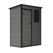 Grey Wood Grain Plastic Garden Shed 6x8 6x6 5x3 Outdoor Tool Bike Storage House