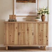 Farmhouse Solid Wood Sideboard Buffet Cabinet with 3 Doors & Storage for Kitchen