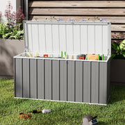 Metal Storage Sheds Waterproof Lockable Garden Deck Box Storage Container Box