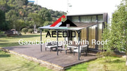 3 x 3m Wall Mounted Pergola Outdoor Aluminium Gazebo Patio Lean to Awning Deck