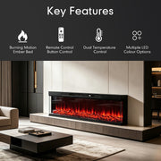 3-Sided Electric Media Fireplace 50/60