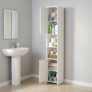 Tall Bathroom Storage Cabinet Freestanding Slim Bathroom Cabinet Cupboard White