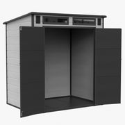 6'x4' 6'x6' Plastic Garden Storage Shed Outdoor Tool Storage House With Floor