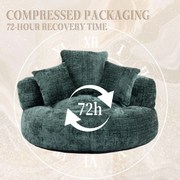 Bean Bag Chair !SALE! Oversized Memory Foam Lounge Sofa High Back Green