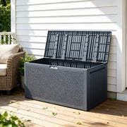 340L Grey Garden Storage Utility Cushion Box Shed Plastic Storage Container Box