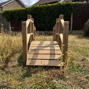 Ornamental Wooden Garden Bridge for Pond & Border Decoration Large 120cm