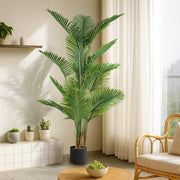 6FT Artificial Palm Tree IndoorTall Faux Tree Lifelike Leaves Tropical Areca