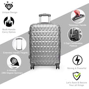 Hard Shell PC+ABS Cabin Suitcase 4 Wheel Travel Luggage Trolley Lightweight Case