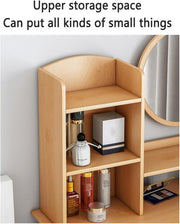 Dressing Table With LED Lights Vanity Makeup Desk Wooden Bedroom Furniture Desk