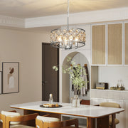 Crystal Chandelier w/Adjustable Height, 4-Light Ceiling Light Refurbished