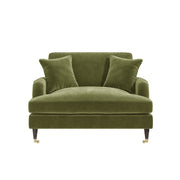 Olive Green Velvet Love Seat - Payton SOF164