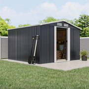 8 X 8FT Metal Shed Garden Storage Tool Bike Motorcycle shed With Free Foundation