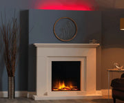 Realistic LED Electric Fireplace, Adjustable Heater Flame CHARLTON AND JENRICK