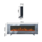 50, 60, 72, Inch Electric LED Fireplace Wall Mounted Inset Standing Media Insert