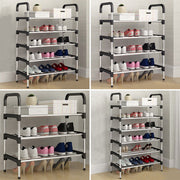 Narrow Shoe Rack Tower Storage Shelf Tall Footwear Stand Entryway Tidy Organiser