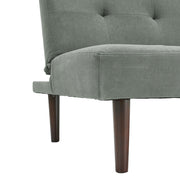 Convertible Sofa Bed Seater With Wooden Legs Click Clack Settee Recliner Couch