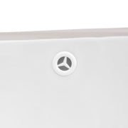 Undermount Bathroom Sinks White Ceramic Single Bowl Inset Basin Waste Kits 500mm