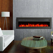 2023 New Electric LED Fireplace Wall Mounted Inset Into Fire 9/12 Colour 40-72in