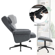 Swivel Recliner Chair Office Ergonomic Adjustable Reclining Chairs & Footrest UK