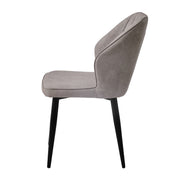 2x Dining Chair PU High backrest Metal Legs Kitchen Home Restaurant Office Room