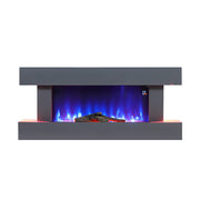 52inch 2kW Electric Fireplace Suite Wooden Surround Remote Control LED Flame