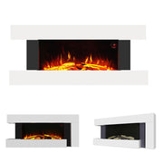 52inch 2kW Electric Fireplace Suite Wooden Surround Remote Control LED Flame