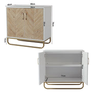 Nordic Storage Cabinet Cupboard Dual Doors Sideboard Console Table Bedroom Stand