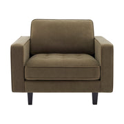 Dusk Sloane Olive Matte Velvet Loveseat RRP £636