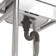 Stainless Steel Kitchen Sink Catering Single Bowl W/ Storage Shelf Drainer Units